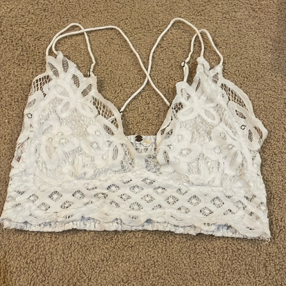 White lace Free people bralette